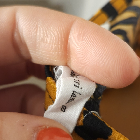 HP!! BCBGeneration Orange and Black Animal Print Cami Top - Picture 3 of 4